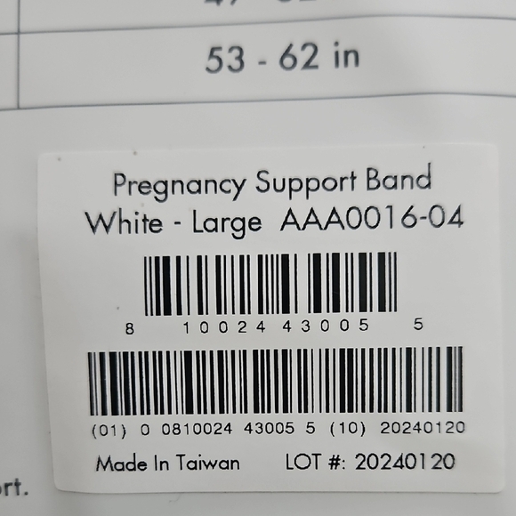 Motif Pregnancy Back Brace - White Large - Picture 5 of 6